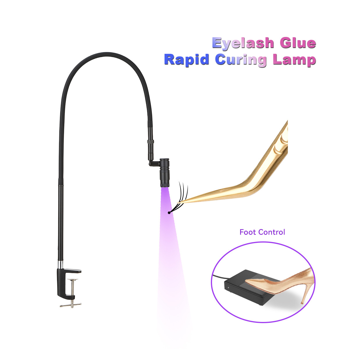 Eyelash Extension Uv - Lampu Ekstensi Bulu Mata UV Pinset