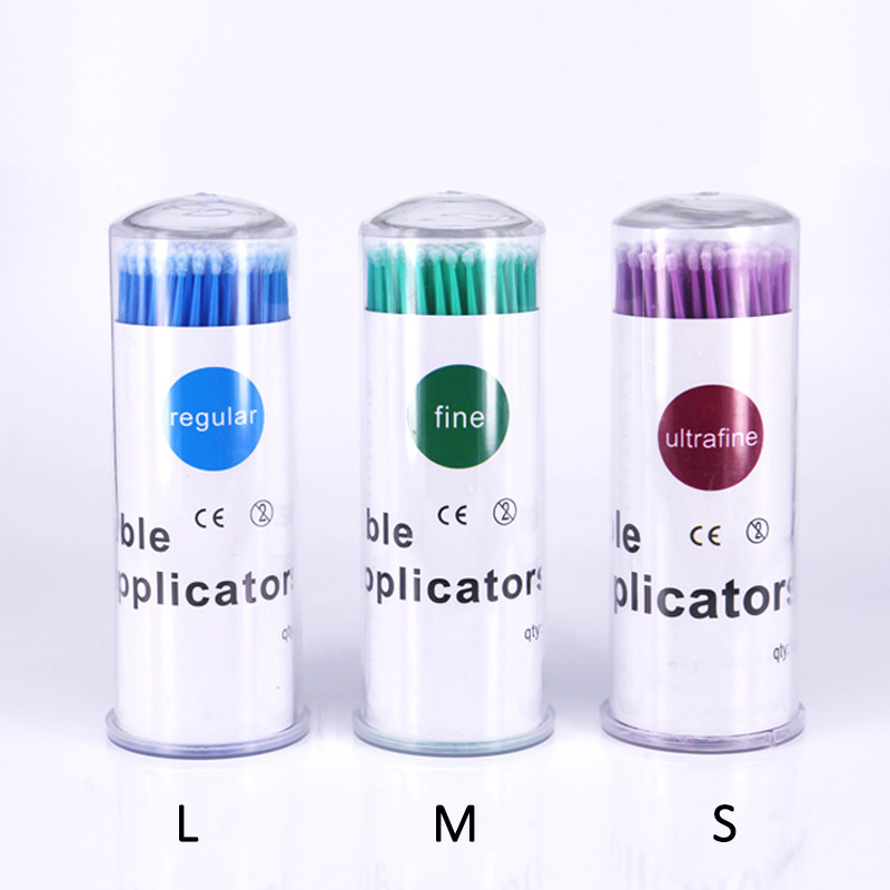 Lashes Eyelash Extension - 100Pcs/botol MicroBrush Untuk Kit Pengangkat Bulu