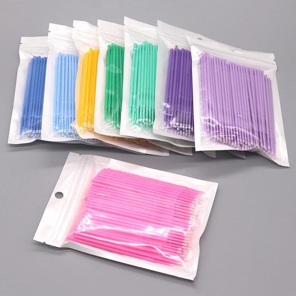 100 Buah/Lot Kuas Mikro Riasan - Eyelash Extension Repair ulasan dan harga