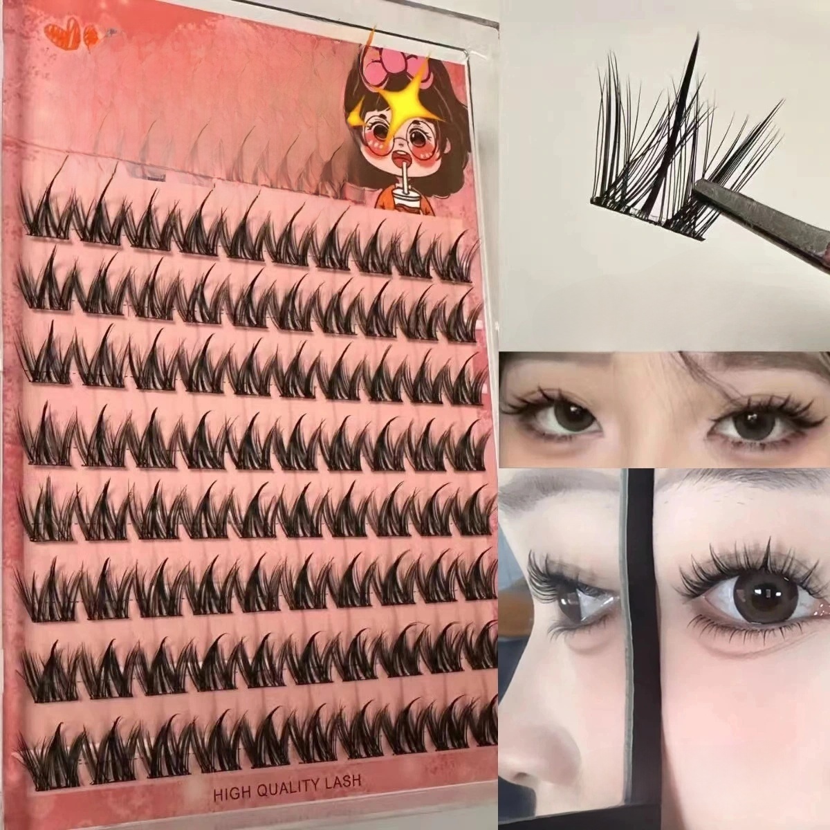 100PCS Bulu Mata Palsu Alami B - Eyelash Extension No 11 ulasan dan harga